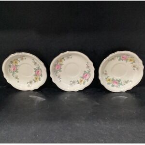 Vintage Homer Laughlin Virginia Rose Armand Saucer Plates Set of 3